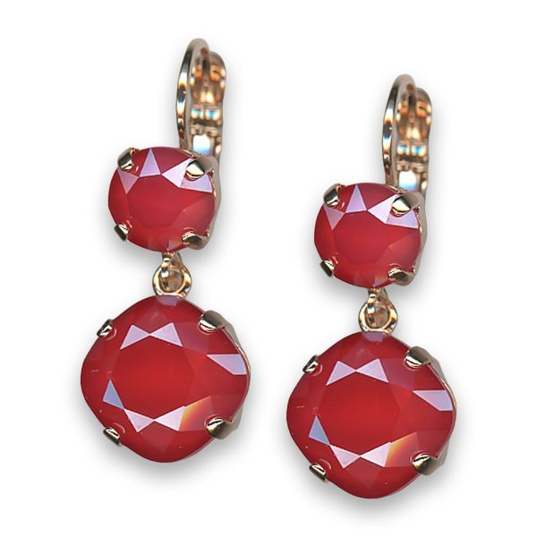 Earrings by Mariana My Treasures Coll. Gorgeous Royal Red Swarovski Crystals