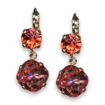 Earrings by Mariana My Treasures Coll. Glamorous Rose Peach Swarovski Crystals - Image 3