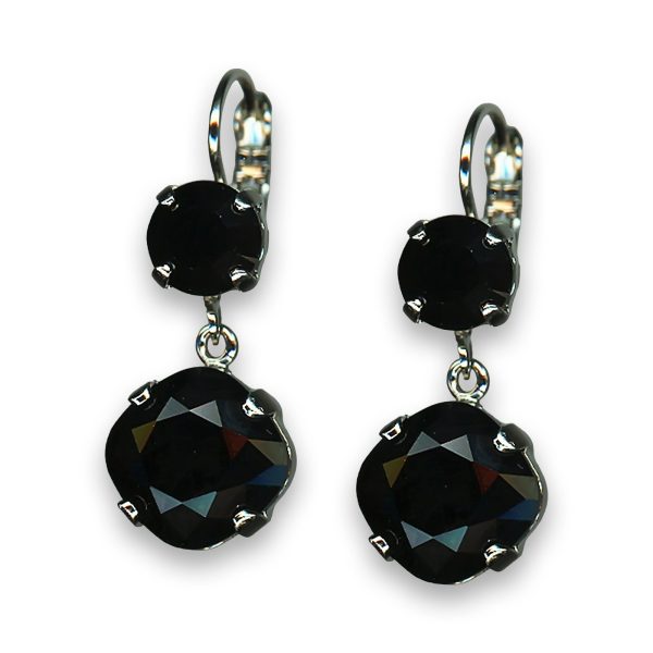 Earrings by Mariana My Treasures Coll. Elegant Jet Swarovski Crystals