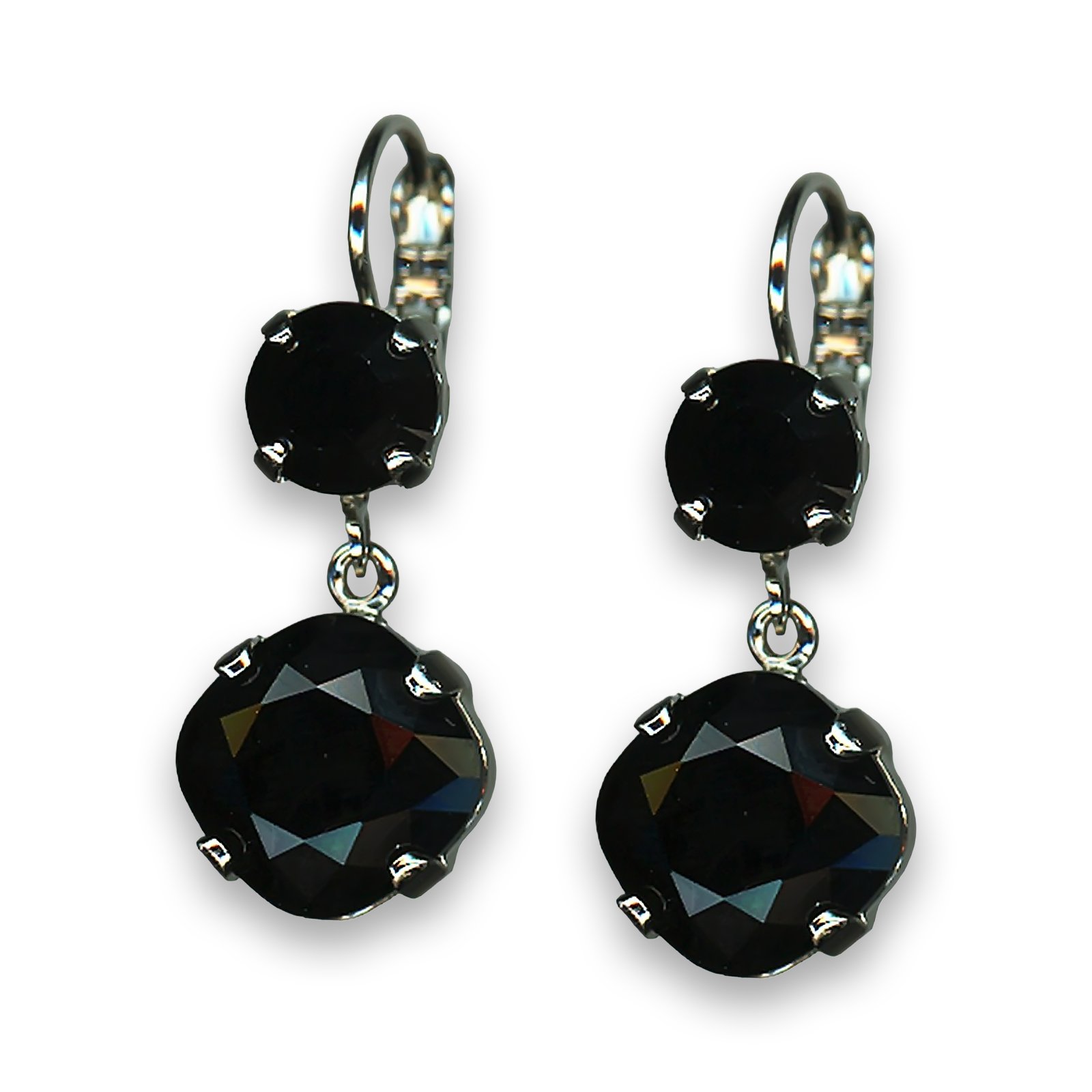 E-1326-0-280280-SP6 (1) Earrings by Mariana My Treasures Coll. Elegant Jet Swarovski Crystals - Image 1