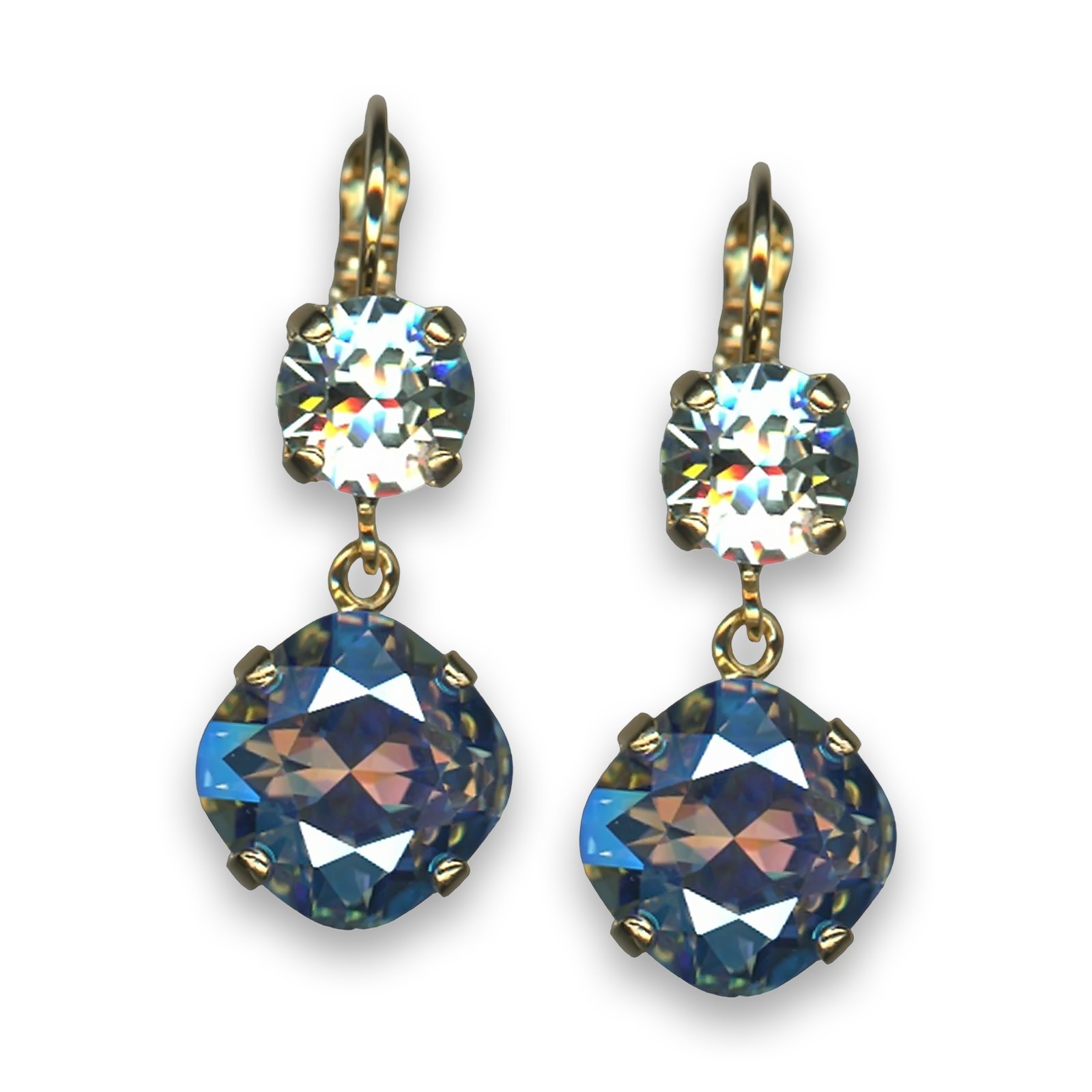 E-1326-0-361211-YG6 (1) Earrings by Mariana My Treasures Coll. Fab Azore and Sapphire Swarovski Crystals - Image 1