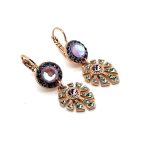 Earrings By Mariana Woman Lovely Lavender and Chrysolite Swarovski Crystals - Image 3