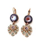 Earrings By Mariana Woman Lovely Lavender and Chrysolite Swarovski Crystals