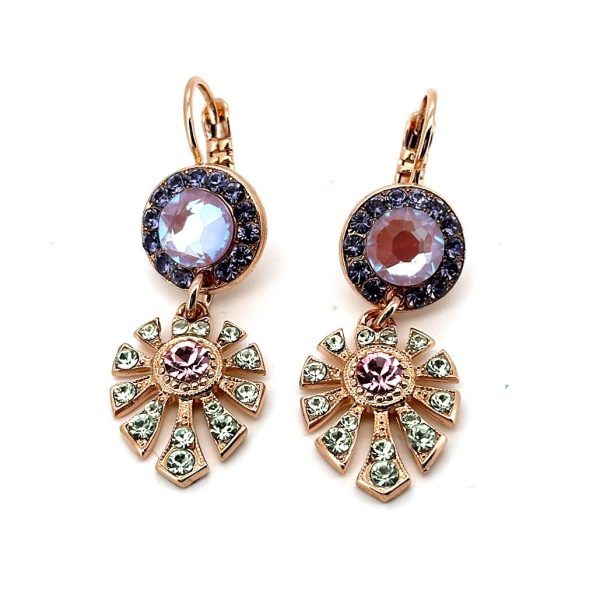 Earrings By Mariana Woman Lovely Lavender and Chrysolite Swarovski Crystals