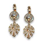 Earrings by Mariana My Treasures Coll. Elegant Golden and Clear Swarovski Crystals