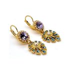 Earrings By Mariana Woman Timeless Pearl and Aquamarine Swarovski Crystals - Image 3