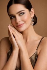 Earrings By Mariana Woman Fab Golden Shadow and Opal Swarovski Crystals - Image 3