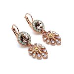 Earrings By Mariana Woman Fab Golden Shadow and Opal Swarovski Crystals - Image 4