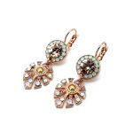 Earrings By Mariana Woman Fab Golden Shadow and Opal Swarovski Crystals - Image 2
