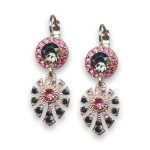 Earrings by Mariana The Sweet Life Coll. Beautiful Rose and Jet Swarovski Crystals - Image 2