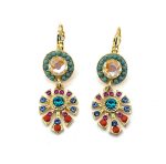 Earrings By Mariana Woman Stylish Sunshine and Turquoise Swarovski Crystals