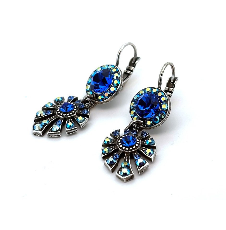 E-1514-3-206-SP6 (3) Earrings By Mariana Woman Gorgeous Sapphire Swarovski Crystals - Image 1