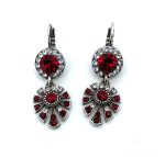 Earrings By Mariana Woman Drop Stunning Siam and Clear Swarovski Crystals