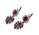 Earrings By Mariana Woman Drop Stunning Siam and Clear Swarovski Crystals - Image 2