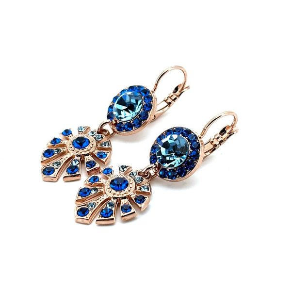 Earrings By Mariana Woman Gorgeous Capri and Aquamarine Swarovski Crystals
