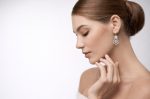 Earrings By Mariana Woman Glitzy AB and Turquoise Swarovski Crystals - Image 3