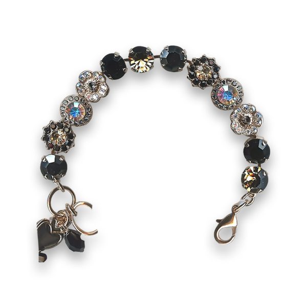 Bracelet by Mariana Odyssey Coll. Elegant Jet and Golden Swarovski Crystals
