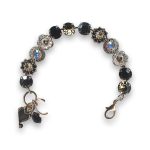 Bracelet by Mariana Odyssey Coll. Elegant Jet and Golden Swarovski Crystals - Image 3