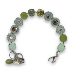 Bracelet by Mariana Winter 2019 Coll. Fab Khaki and Opal Swarovski Crystals - Image 3