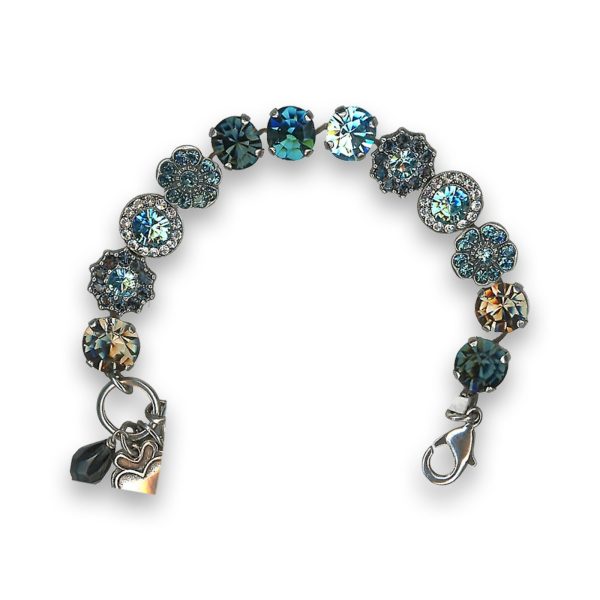 Bracelet by Mariana Winter 2019 Coll. Gorgeous Montana and Aquamarine Swarovski Crystals