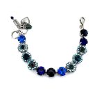 Bracelet By Mariana Woman Gorgeous Montana Blue and Sapphire Swarovski Crystals