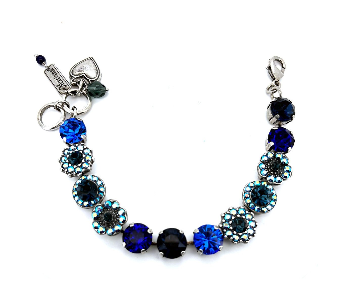 B-4045-1-207-SP (3) Bracelet By Mariana Woman Gorgeous Montana Blue and Sapphire Swarovski Crystals - Image 1