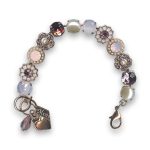 Bracelet by Mariana Caribbean Life Coll. Lovely Rose and Pearl Swarovski Crystals