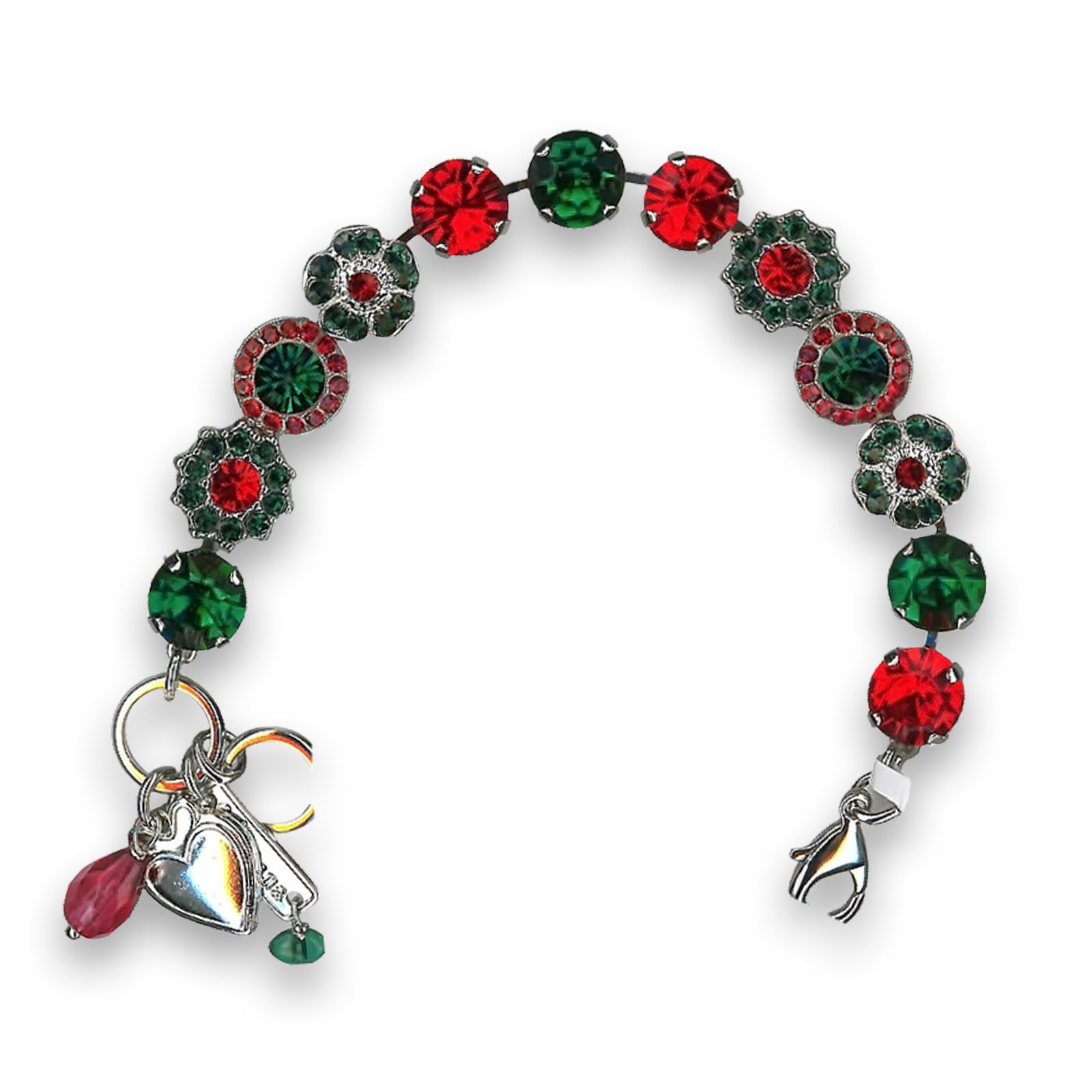 B-4045-1-227205-RO (1) Bracelet by Mariana My Treasures Coll. Exquisite Siam and Emerald Swarovski Crystals - Image 1