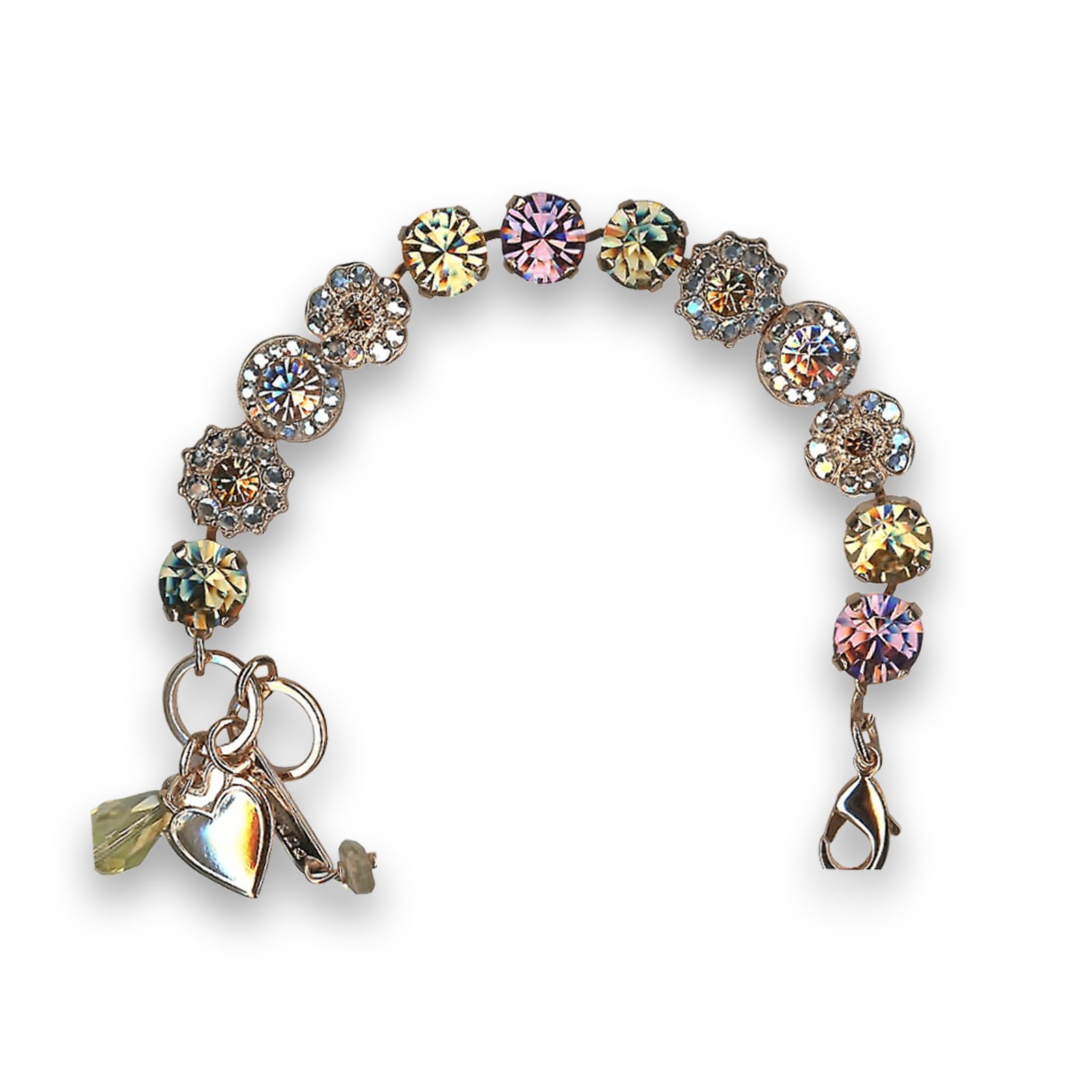 B-4045-1-3191-RG (1) Bracelet by Mariana My Treasures Coll. Lovely Rose and Golden Swarovski Crystals - Image 1