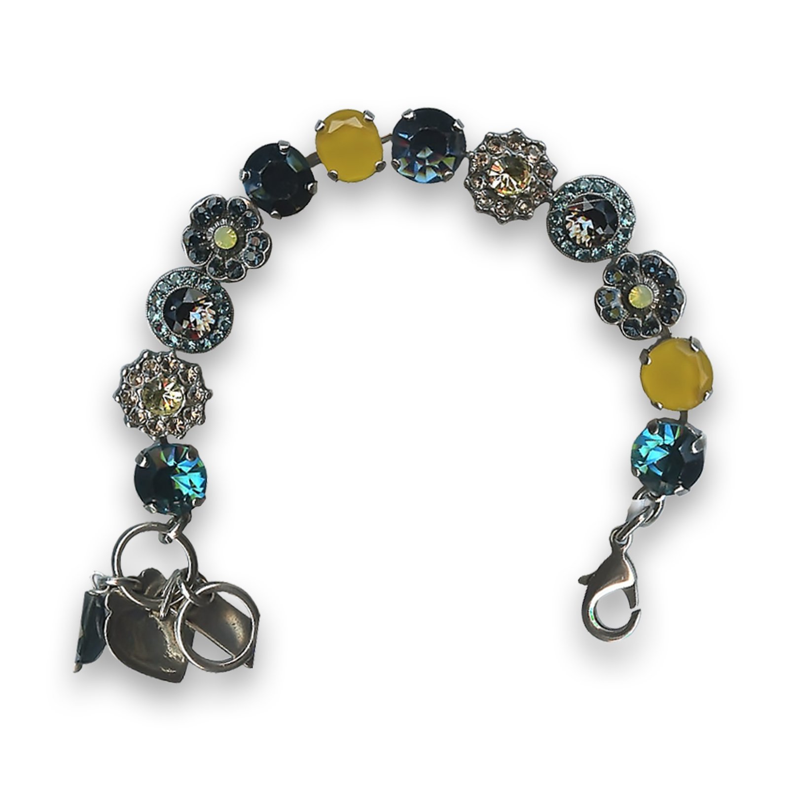 B-4045-1-3601-SP (1) Bracelet by Mariana Paradise Coll. Glamorous Black and Opal Swarovski Crystals - Image 1