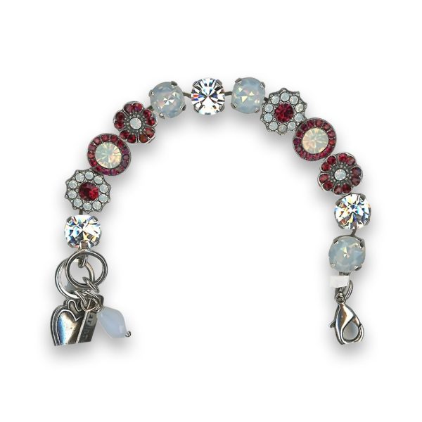Bracelet by Mariana My Treasures Coll. Stunning Siam and Clear Swarovski Crystals