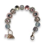 Bracelet by Mariana Africa Coll. Alluring Smoky Quartz Mineral and Rose Swarovski Crystals - Image 3