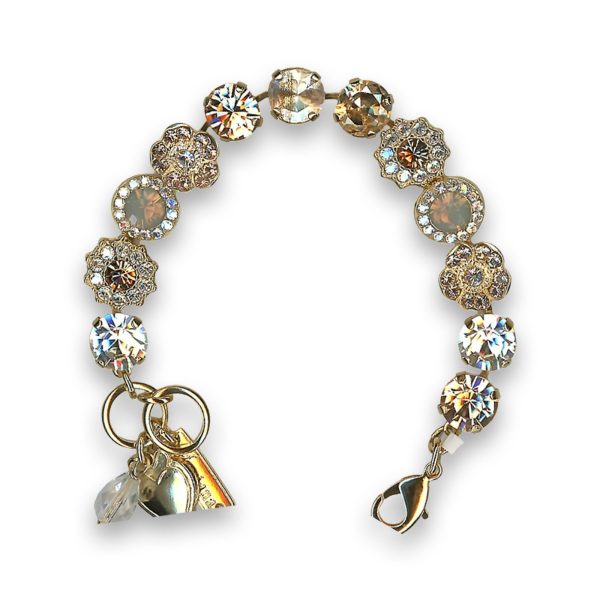 Bracelet by Mariana Joy Of Life Coll. Gorgeous Hazelnut Mineral and Golden Swarovski Crystals