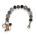 Bracelet by Mariana À La Mode Coll. Elegant Cat Eye Mineral and Jet Swarovski Crystals - Image 3
