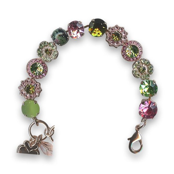 Bracelet by Mariana The Sweet Life Coll. Lovely Zoisite Mineral and Rose Swarovski Crystals