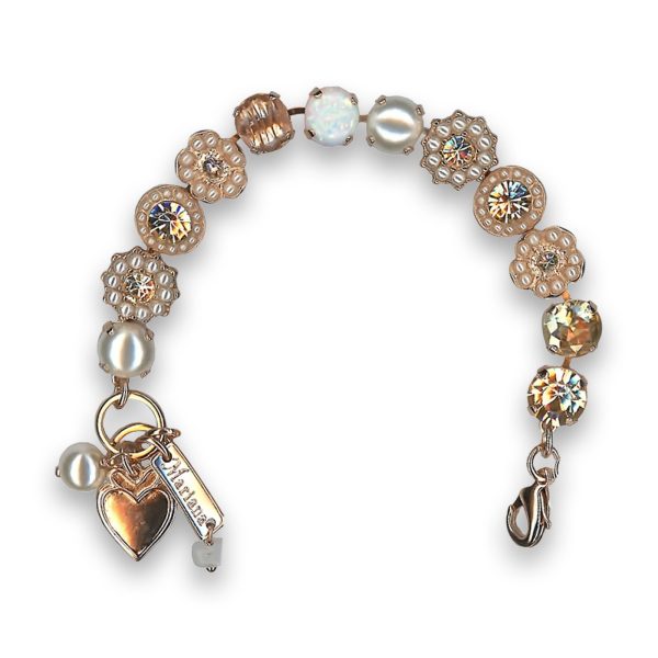 Bracelet by Mariana Summer 2022 Coll. Exquisite Quartz Mineral and Pearl Swarovski Crystals