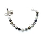 Bracelet By Mariana Woman Jasper and Quartz Minerals and Swarovski Crystals