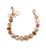 Bracelet By Mariana Peach, Sun-Kissed and Golden Shadow Swarovski Crystals