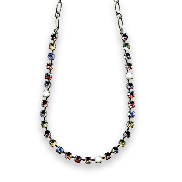 Necklace by Mariana Fab White and Tanzanite Swarovski Crystals