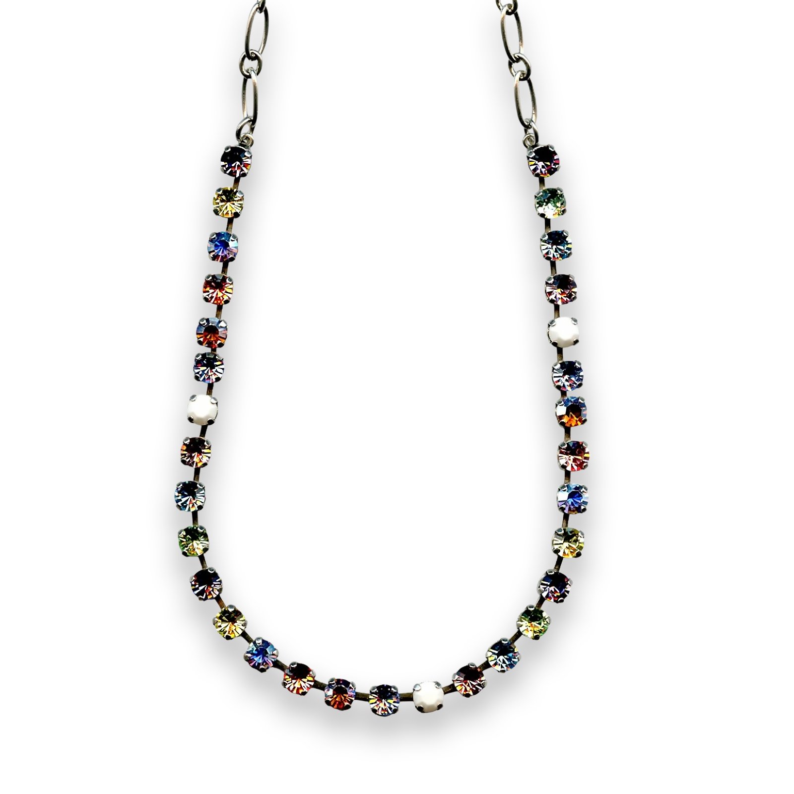 N-3430-104-SP (1) Necklace by Mariana Fab White and Tanzanite Swarovski Crystals - Image 1