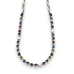 Necklace by Mariana Fab White and Tanzanite Swarovski Crystals - Image 2