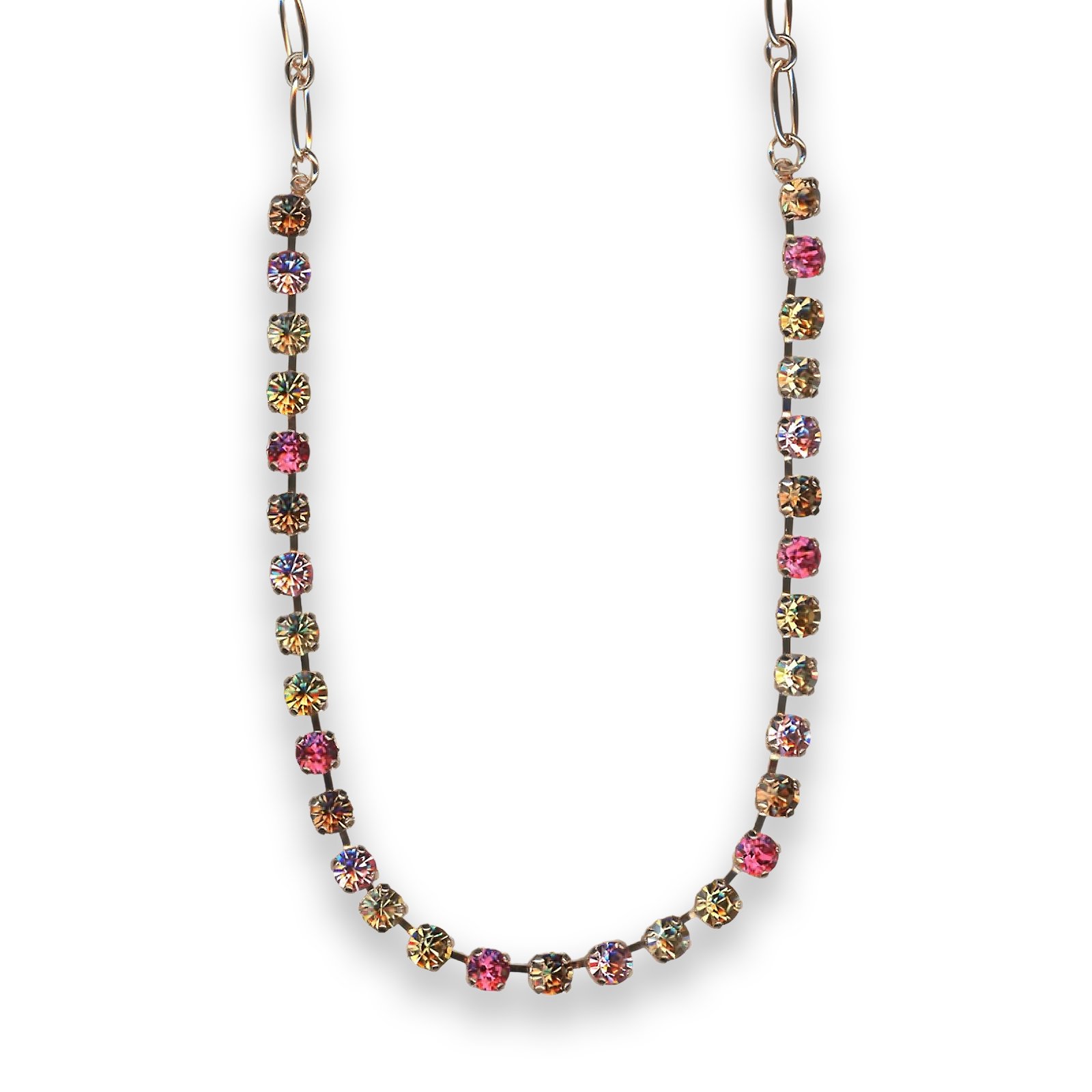 N-3430-1115-RG (1) Necklace by Mariana Lovely Rose and Golden Swarovski Crystals - Image 1