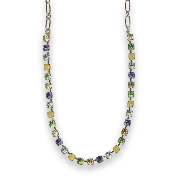 Necklace by Mariana Adorable Tanzanite and Lemon Swarovski Crystals