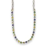 Necklace by Mariana Adorable Tanzanite and Lemon Swarovski Crystals - Image 2