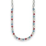 Necklace by Mariana Stunning Red and Opal Swarovski Crystals - Image 3
