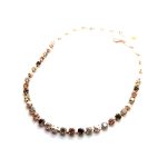Necklace By Mariana Elegant Pearl, Peach and Golden Shadow Swarovski Crystals - Image 2