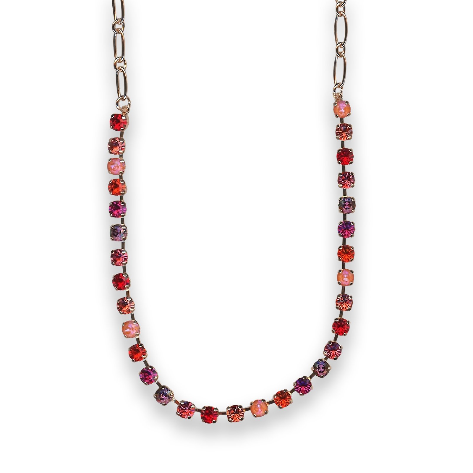 N-3430-1135-RG (1) Necklace by Mariana Exquisite Siam and Fuchsia Swarovski Crystals - Image 1