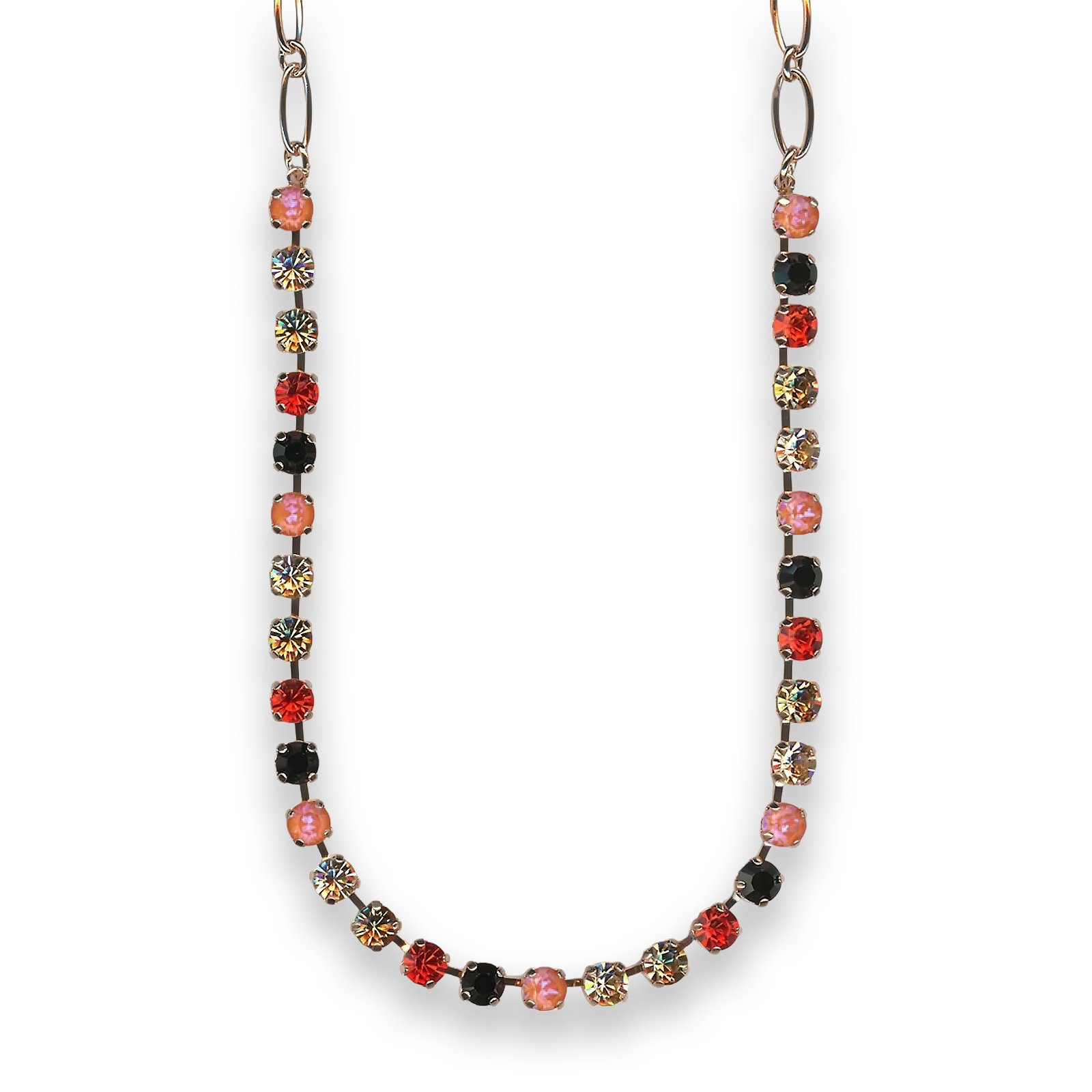 N-3430-1155-RG (1) Necklace by Mariana Stunning Hyacinth and Jet Swarovski Crystals - Image 1