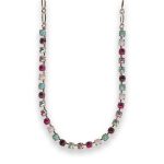 Necklace by Mariana Beautiful Fuchsia and Amethyst Swarovski Crystals - Image 3