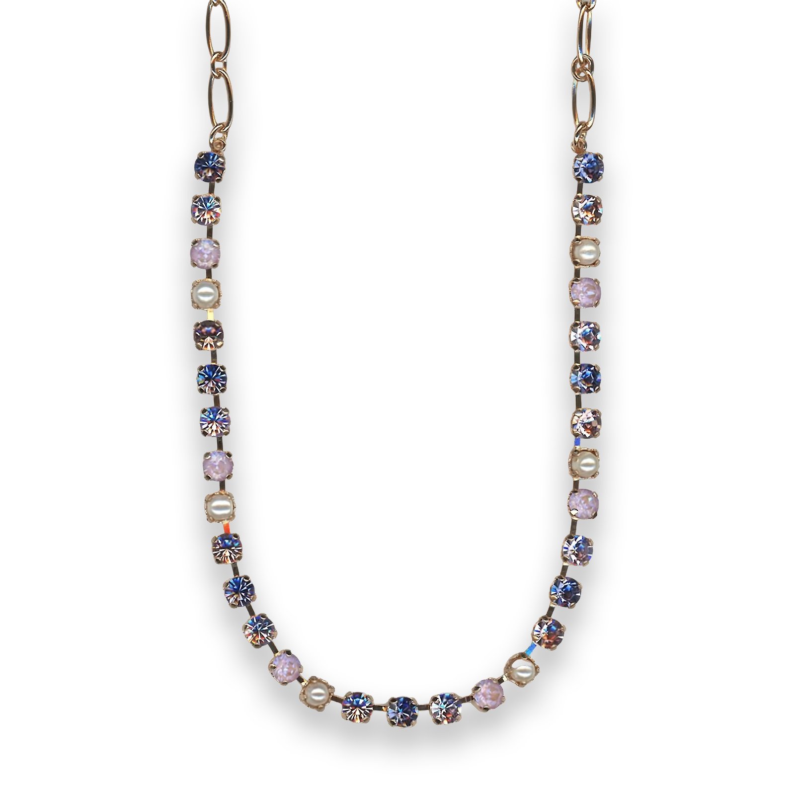 N-3430-139-10-RG (1) Necklace by Mariana Lovely Pearl and Violet Swarovski Crystals - Image 1